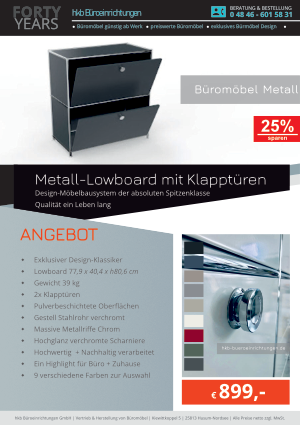 Angebot aus der Kollektion Büromöbel Metall von der Firma HKB Büroeinrichtungen GmbH Husum